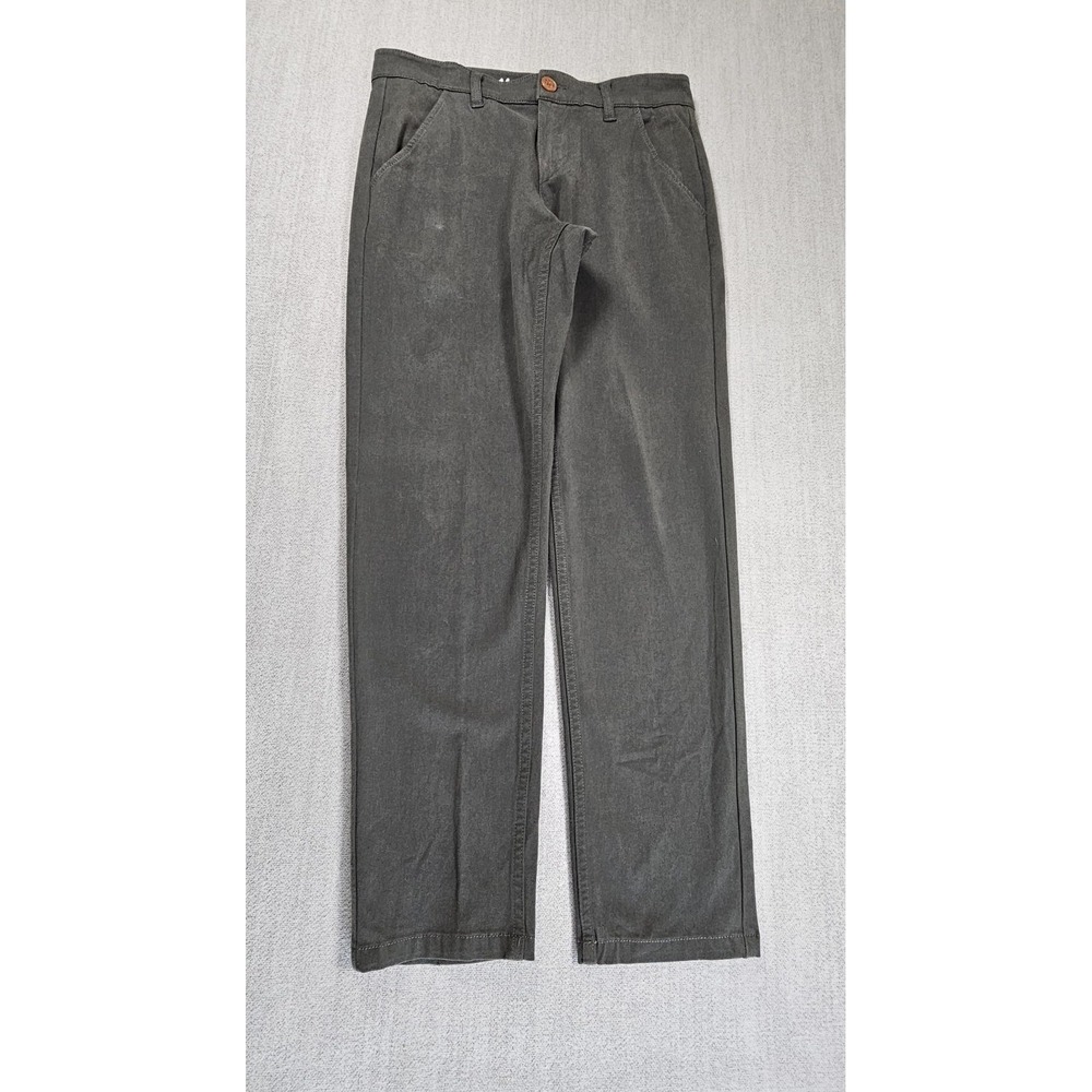 Mugsy Pants Men's 32W Dark Green Classic Fit Pockets Soft Touch Straight Leg